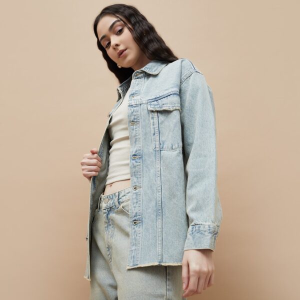 GINGER Washed Denim Shirt - Image 4