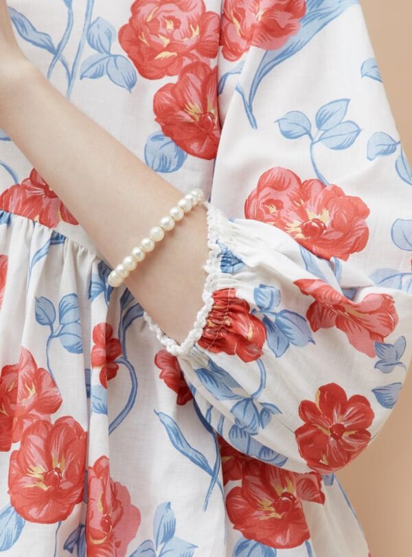 COLOUR ME Floral Print Peplum Top - Image 2