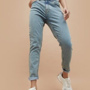 GINGER Washed Skinny Fit High Rise Jeans